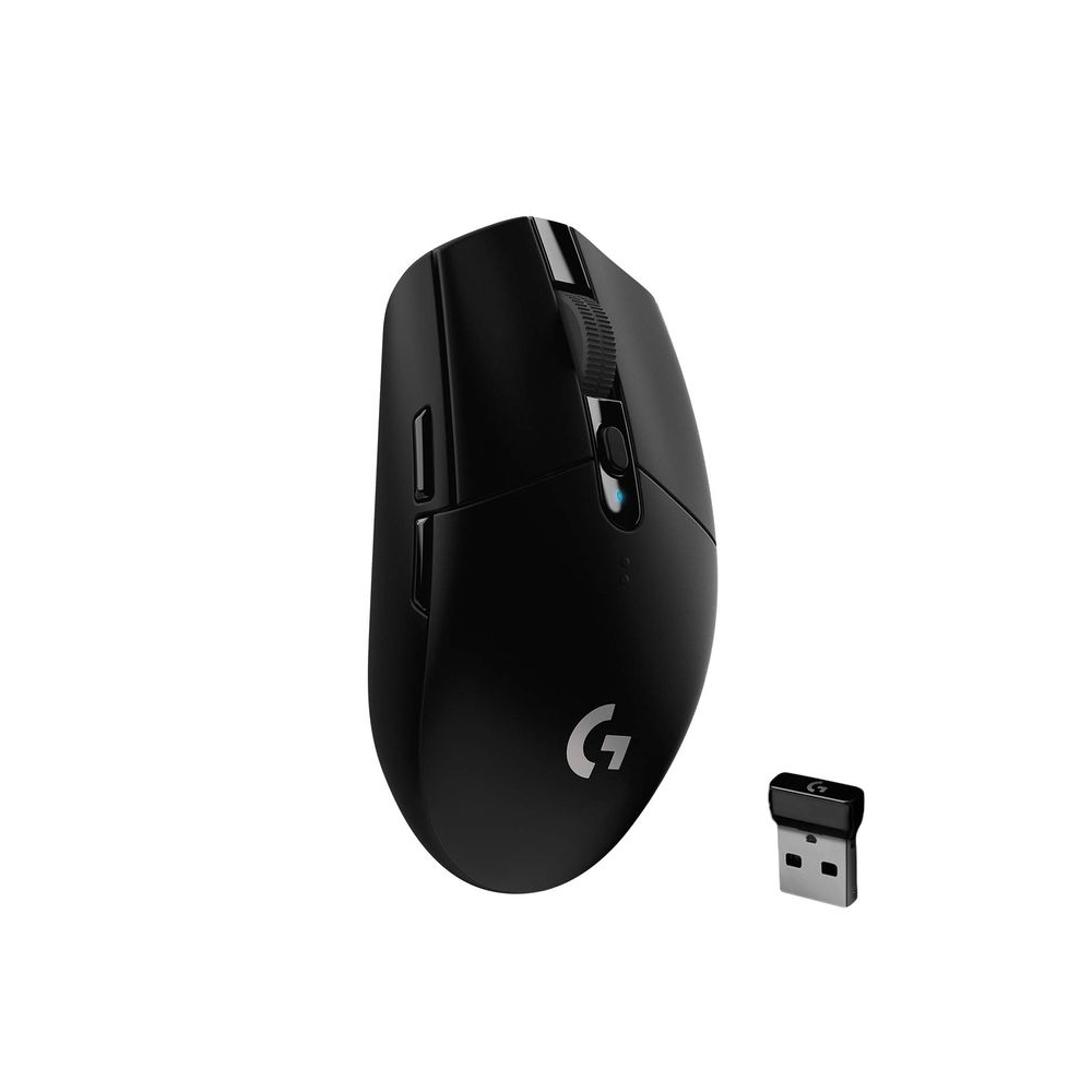 Logitech G304 Lightspeed Wireless Gaming Mouse, Hero Sensor, 12,000 DPI, Lightweight, 6 Programmable Buttons, 250h Battery Life, On-Board Memory, Compatible with PC/Mac - Black