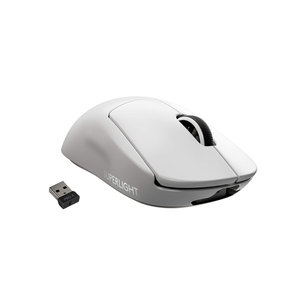 Logitech G USB PRO X Superlight Wireless Gaming Mouse, Ultra Lightweight 63 g, Hero 25K Sensor, 25600 DPI, 5 Programmable Buttons, Long Battery Life, for Esports, Compatible with PC / Mac-White