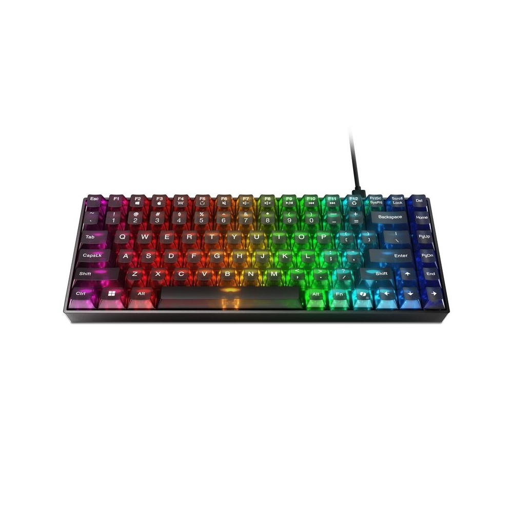 Lenovo Legion K510 Mini Pro Gaming Keyboard, 16.8 Million Colors RGB Per Key, Programmable |100% Anti Ghosting Mechanical switches |Customizable| USB 2.0 Interface |3 Yr Warranty | Black + Traslusent