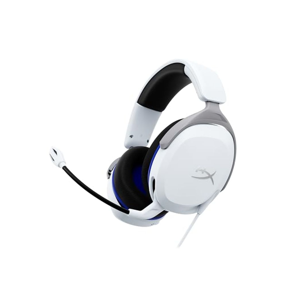 HyperX Cloud Stinger 2 Core - Gaming Headset for PlayStation, Lightweight Over-Ear Headset with mic, Swivel-to-Mute Function, 40mm Drivers (6H9B5AA), White
