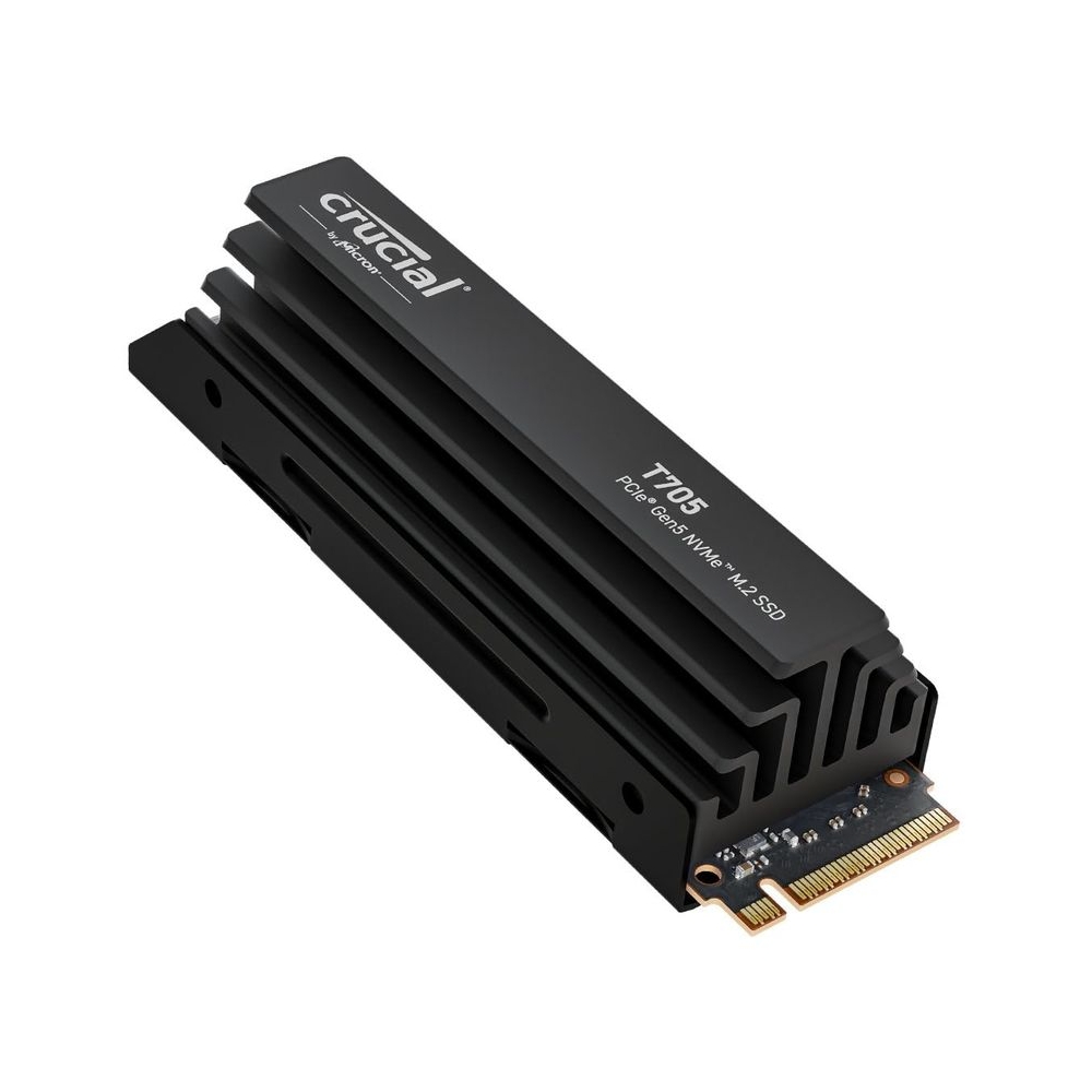 Crucial® T705 1TB PCIe Gen5 NVMe M.2 SSD with heatsink