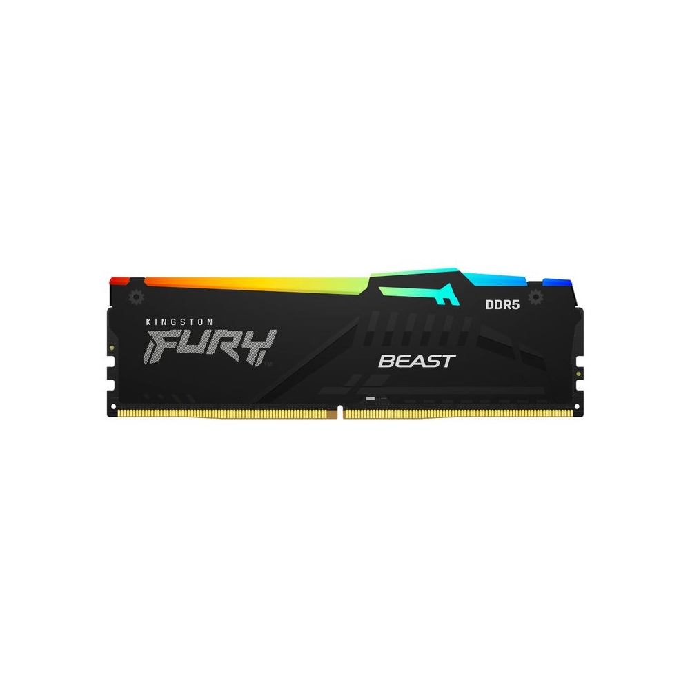 Kingston Fury Beast RGB 8GB 6000MT/s DDR5 CL40 DIMM Desktop Memory Single Module | Intel XMP 3.0 | Infrared Sync Technology | Overclocking Stability | KF560C40BBA-8
