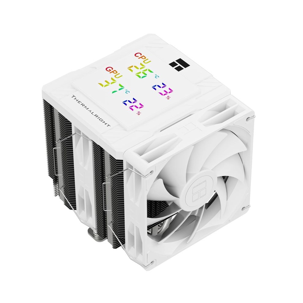 Thermalright Peerless Assassin 120 Digital White CPU Cooler Air with 6X6mm Heatpipes, Magnetic Display Board Top Cover,Heatsink CPU Cooler, for AM4/AM5 and Intel lga1700/1851/1150/1151/1200