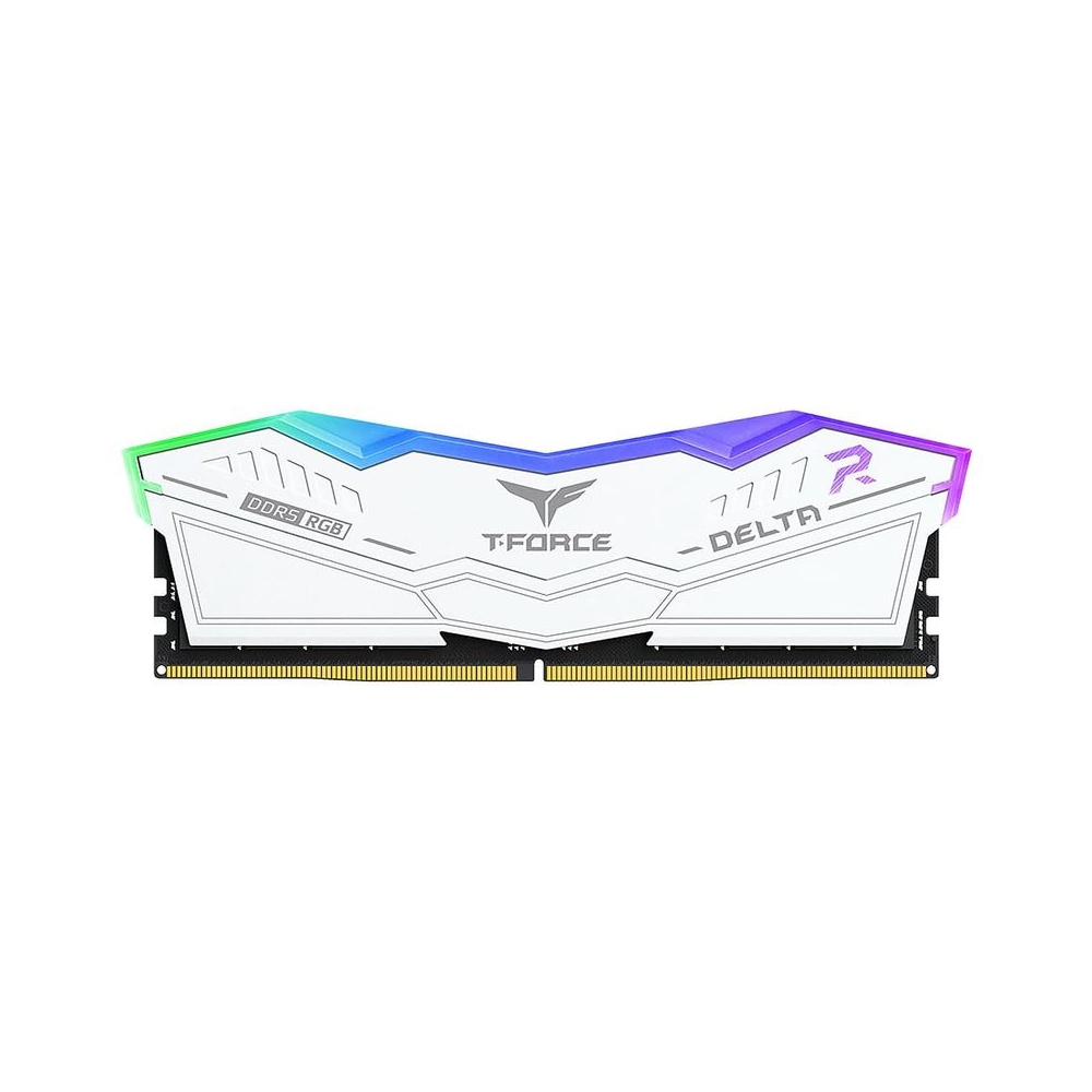 TeamGroup T-Force Delta RGB 32GB 6000MHz (6000MT/s) CL38 White DDR5 Desktop Gaming Memory, Metal Heatsink, ARGB Sync, ECC, XMP 3.0/EXPO, Compatible With Intel/AMD CPU, High Performance Low Latency RAM