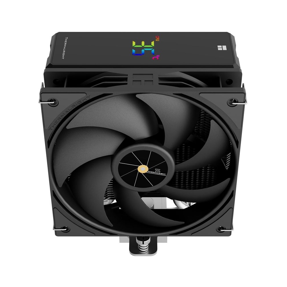 Thermalright Assassin X 120R Digital Black CPU Cooler, Digital Screen Top Cover, TL-P12 PWM Quiet Fan CPU Air Cooler, Computer Heatsink Cooling, Support AM4/AM5,Intel LGA1851/1700/115X/1200
