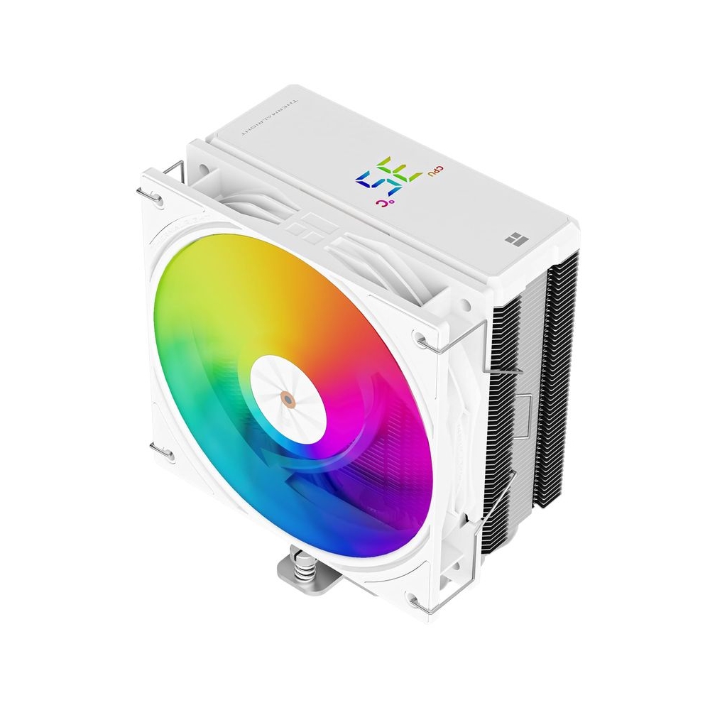 Thermalright Assassin X 120R Digital ARGB White CPU Cooler, Digital Screen Top Cover, TL-P12W-S PWM Quiet Fan CPU Air Cooler, Computer Heatsink Cooling, Support AM4/AM5,Intel LGA1851/1700/115X/1200