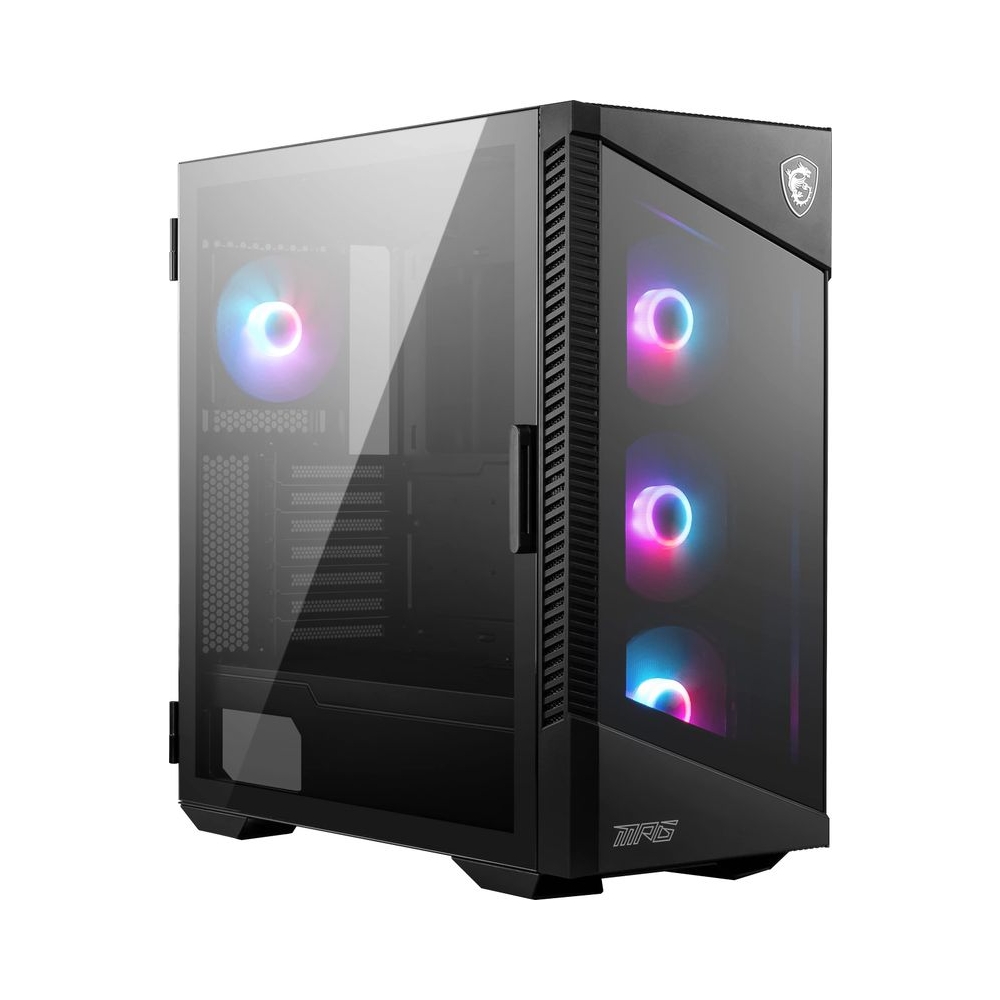 MSI MPG Velox 100R - Gaming Cabinet for PC: Tempered Glass Side Panel, ARGB Fans, Liquid Cooling Support up to 360mm Radiator, Mesh Panel for Optimized Airflow, 8.64 kg,47.4 x 23.1 x 49 cm