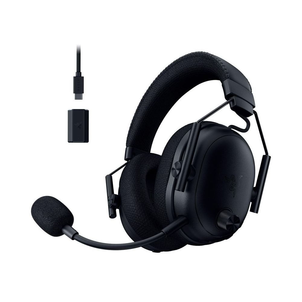 Razer BlackShark V3 Pro Wireless ANC Gaming Headset for PC: Full Band Mic - 50mm Drivers - 2.4 GHz, Bluetooth, USB, 3.5mm - Works with Mac, PS5, Nintendo Switch, Smartphone - 70 Hr Battery - Black