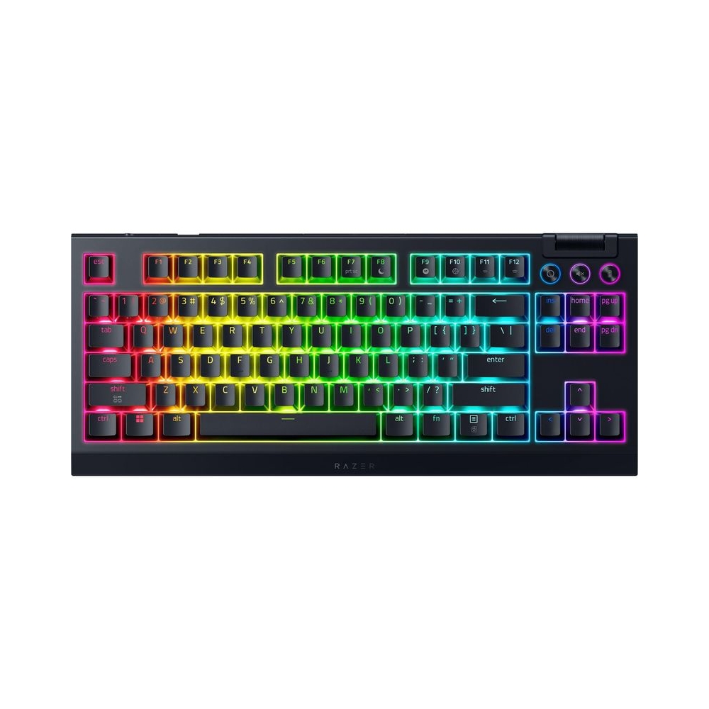 Razer BlackWidow V4 TKL HyperSpeed Wireless Hot Swappable Gaming Keyboard: Orange Tactile Switches - Wireless & Bluetooth - Multi-Function Roller & Control Buttons - Chroma RGB - Long Battery Life