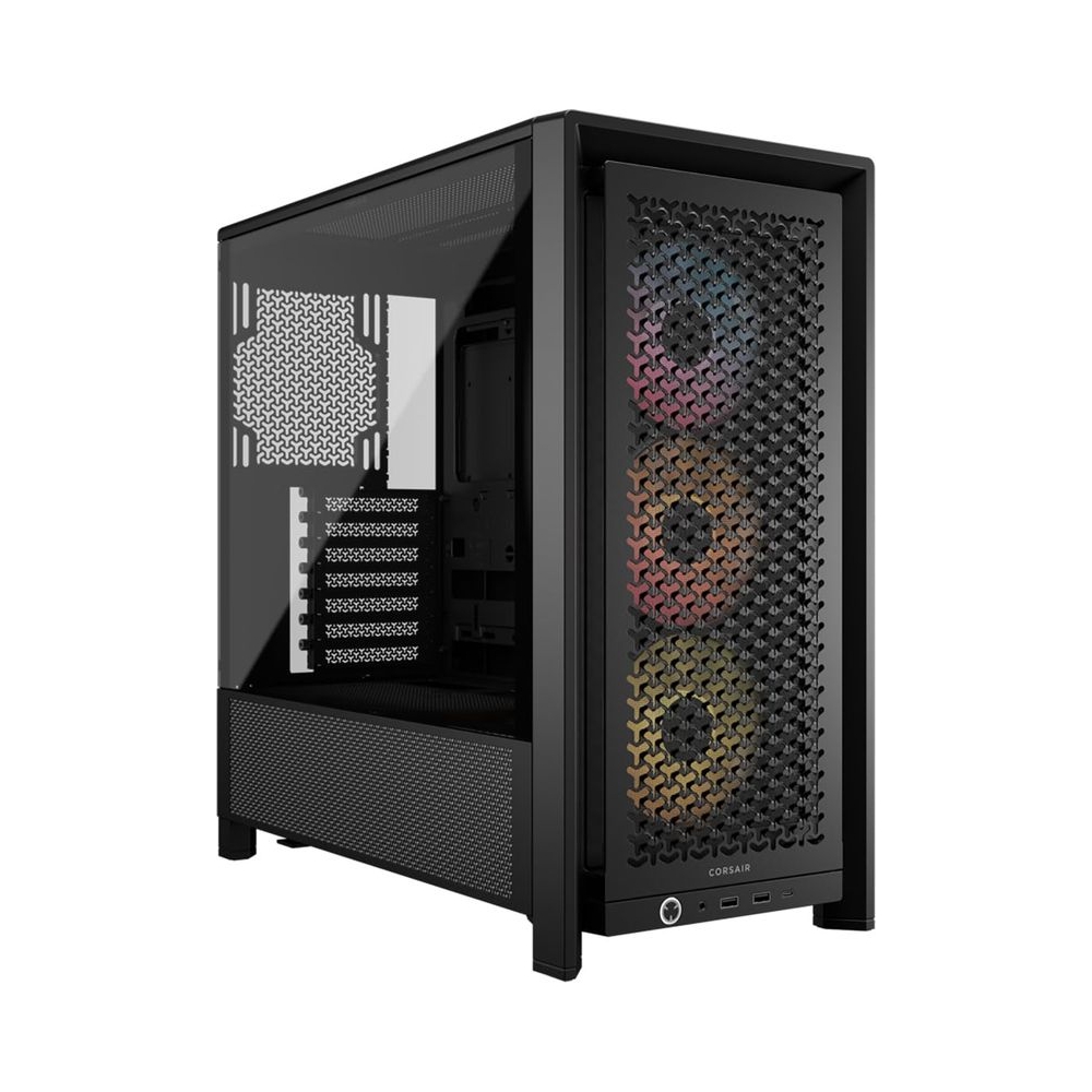 CORSAIR Frame 4000D RS ARGB Modular Mid-Tower ATX PC Case – High Airflow, 3X Pre-Installed RS ARGB Fans, InfiniRail Fan Mounting System, ASUS BTF, MSI Project Zero, Gigabyte Project Stealth – Black
