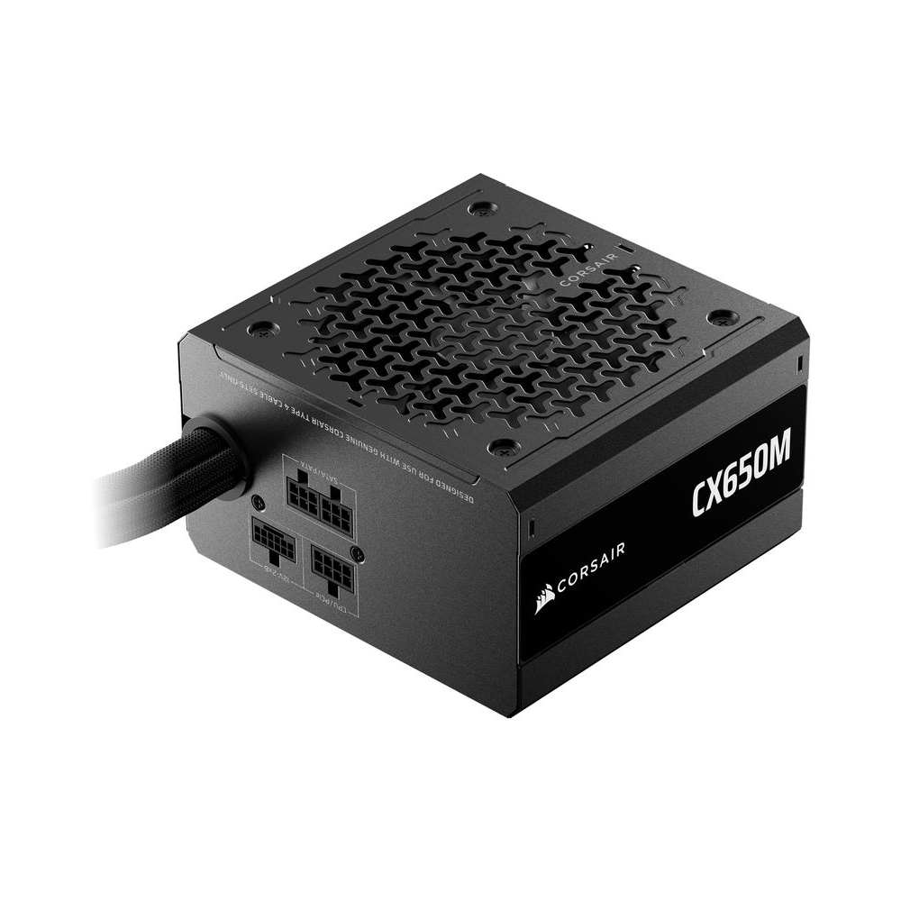 CORSAIR CX-M Series, CX650M ATX 3.1 Cybenetics Bronze Semi-Modular Power Supply — Native 12V-2x6 Cable — ATX 3.1 & PCIe 5.1 — Low Noise — 105C Capacitors — 7-Year Warranty