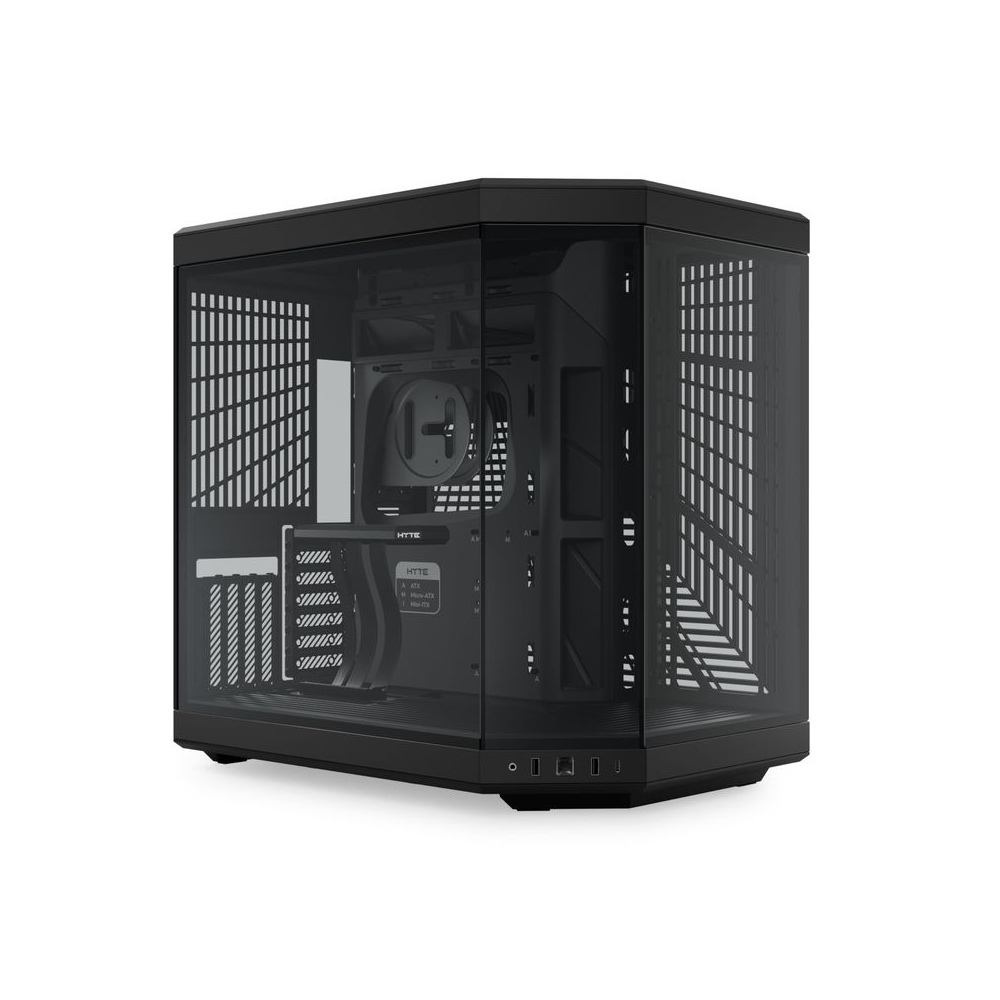 Hyte Y70 Upgraded Modern Aesthetic Dual Chamber Panoramic Tempered Glass Mid-Tower ATX Computer Gaming Case with PCIE 4.0 Riser Cable Included | Black (CS-HYTE-Y70-B)