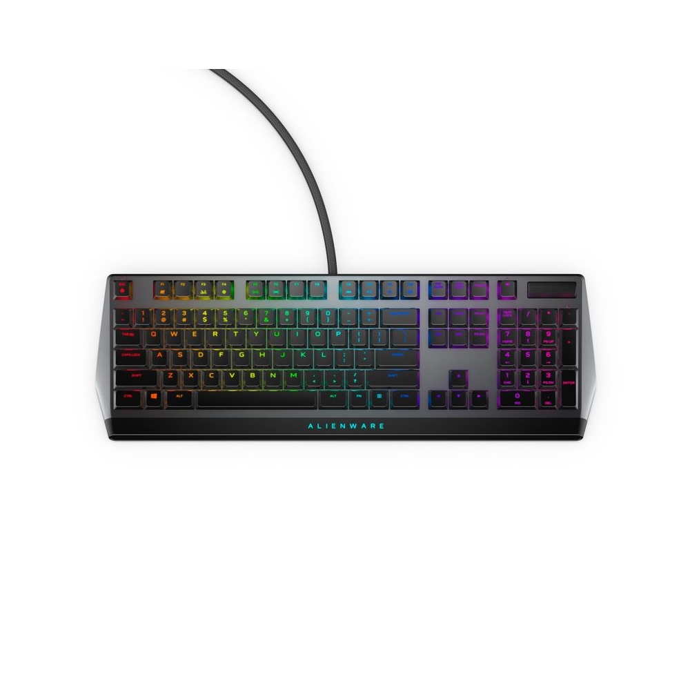 Alienware Low-Profile RGB Gaming Keyboard AW510K: Alienfx Per Key RGB LED - Media Controls & USB Passthrough - Cherry MX Low Profile Red Switches