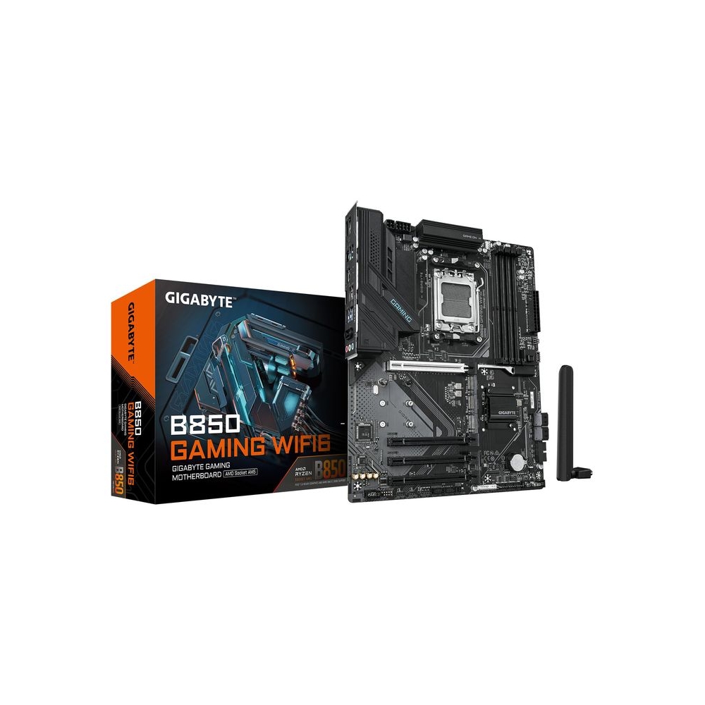GIGABYTE B850 Gaming WIFI6 AMD AM5 LGA 1718 Motherboard, ATX, DDR5, 3X M.2, PCIe 5.0, USB-C, WIFI6E, 1GbE LAN, EZ-Latch, 5-Year Warranty