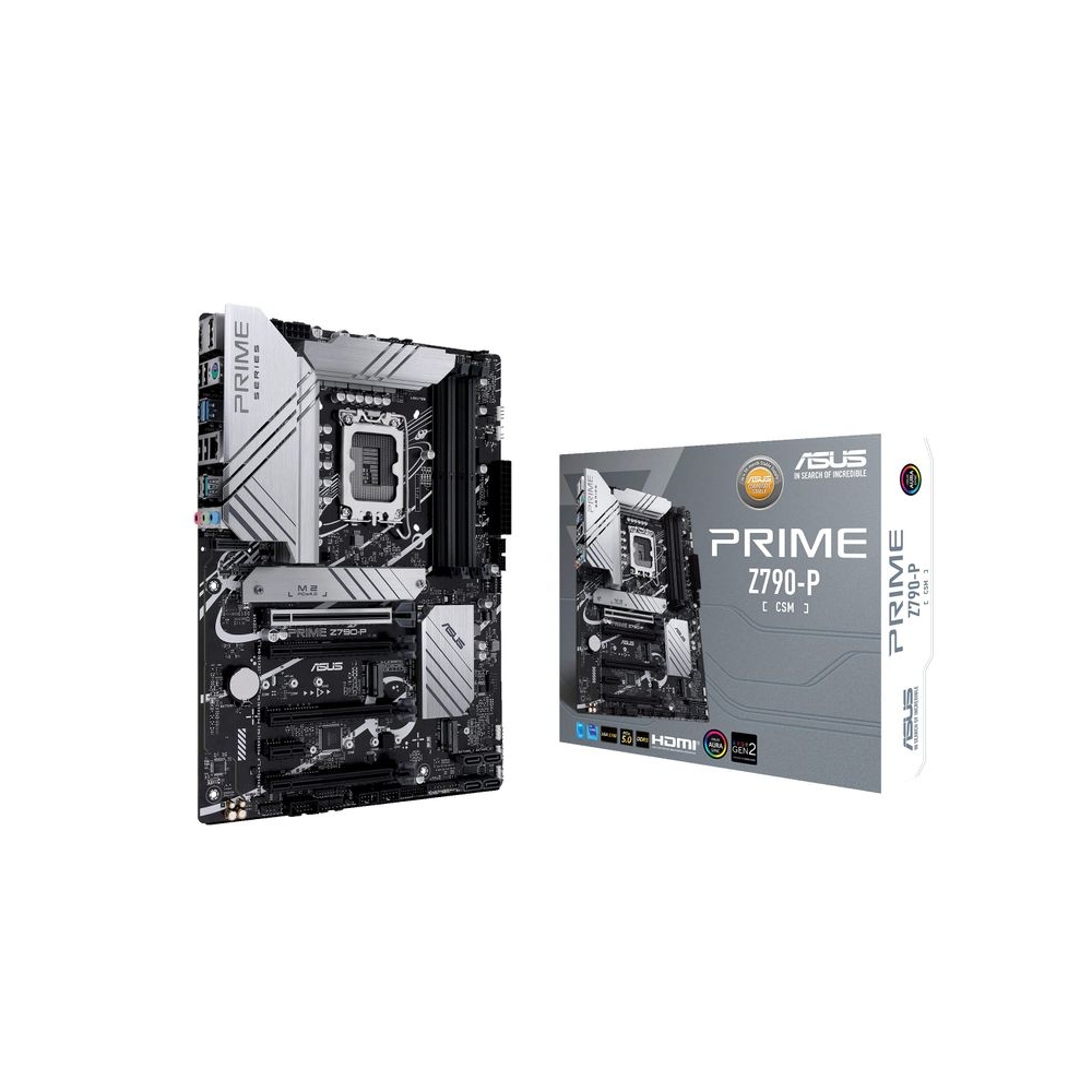 ASUS Z790 Motherboard Prime Z790-P CSM DDR5 for Intel 12th and 13th Gen Processors LGA 1700 Socket, USB 3.2 Gen 2x2 Type-C® & Thunderbolt PCIe® 5.0 Support RGB Header