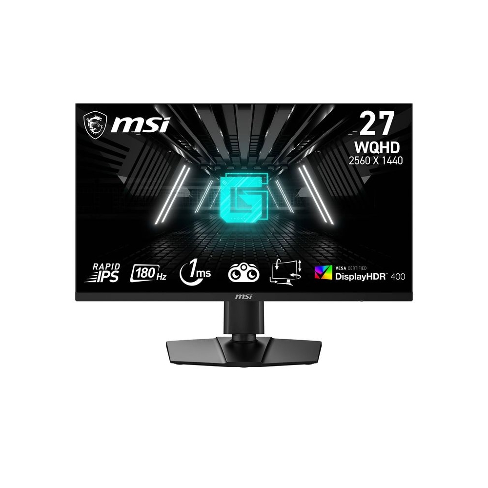 MSI G274QPF E2 27 Inch WQHD Gaming Monitor - 2560 x 1440 Rapid IPS Panel, 180 Hz / 1ms, 119% sRGB Colour Gamut, Display HDR 400, Adjustable Stand - DP 1.4a, HDMI 2.0b, USB Type-C