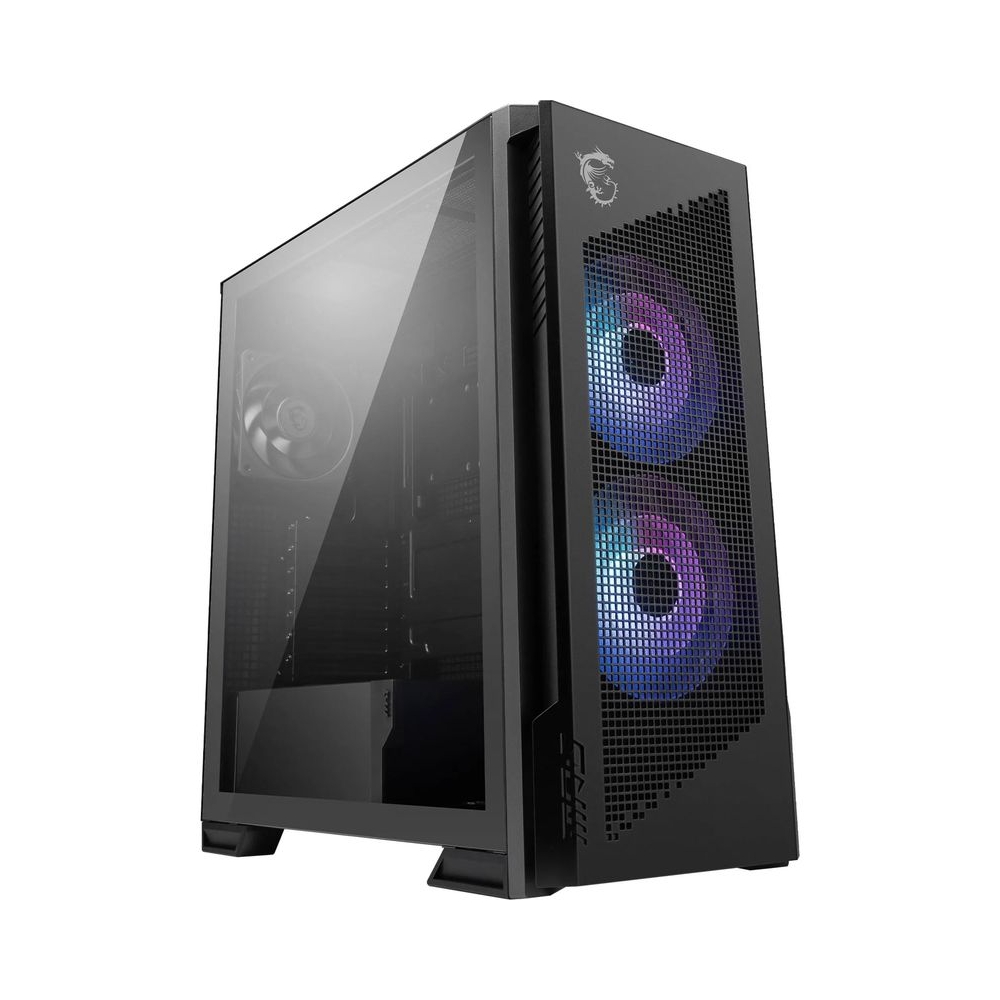MPG Velox 300R Airflow PZ - Mid-Tower Gaming PC Case - 160 mm Dual Layer Blades Fan - Supports up to 360 mm Radiator - EZ DIY Features - Back-Connect ATX Motherboard Support