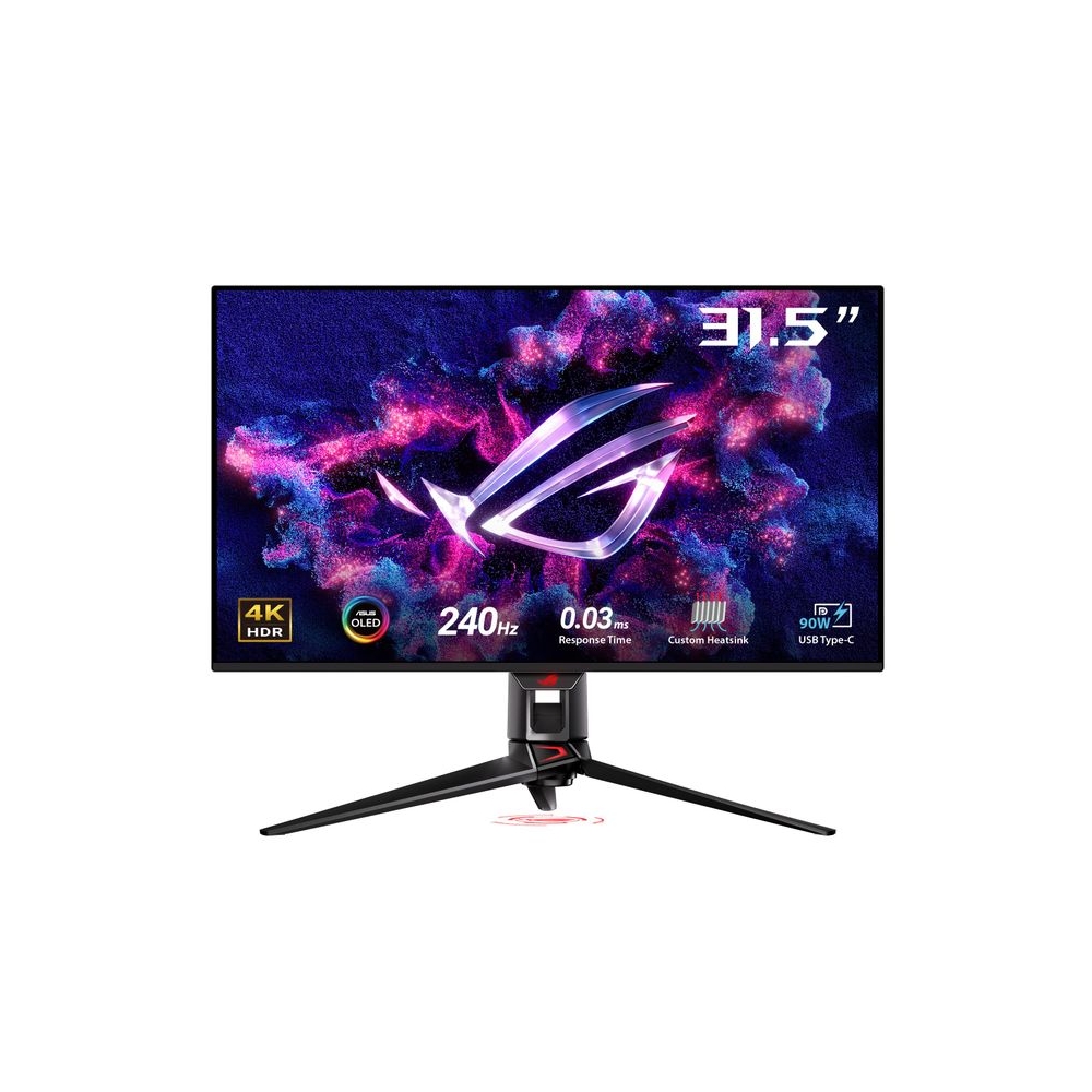ASUS ROG Swift OLED PG32UCDM gaming monitor ― 32-inch 4K QD-OLED panel, 240Hz, 0.03ms (GTG), G-SYNC compatible, custom heatsink, graphene film, uniform brightness, 99% DCI-P3, True 10-bit, 90 W Type-C
