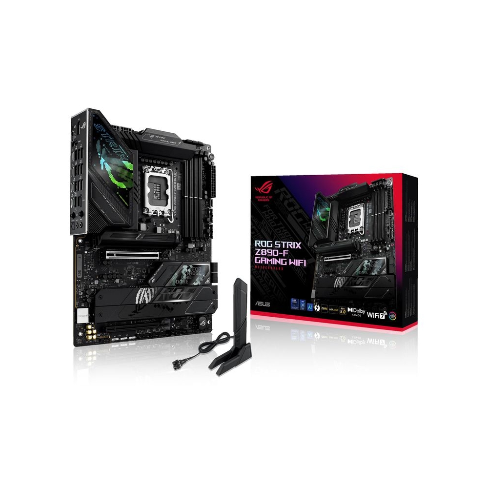 ASUS Intel ROG Strix Z890-F Gaming WiFi ATX Motherboard, 16+1+2+2 Power Stages,DDR5 Slots, PCIe 5.0 w/Full Support for Next-gen GPUs, Five M.2 Slots, WiFi 7, AI Overclocking, AI Networking II