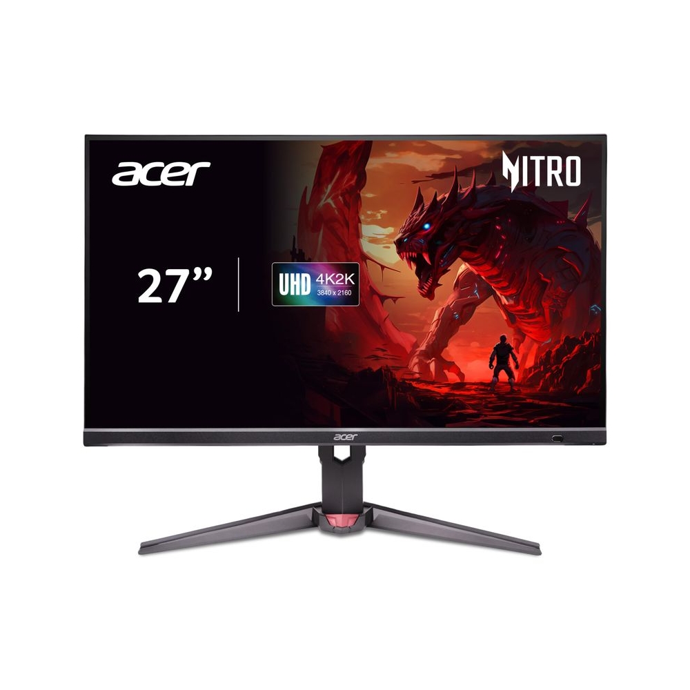 Acer Nitro XV272K V5 27 Inch UHD (3840x2160) IPS Agile Splendor Gaming Monitor | 160Hz Refresh, Delta E<1, FHD 320Hz Through DFR, G-Sync & FreeSync Compatible, Smart Dial, Eyesafe Certified – Black