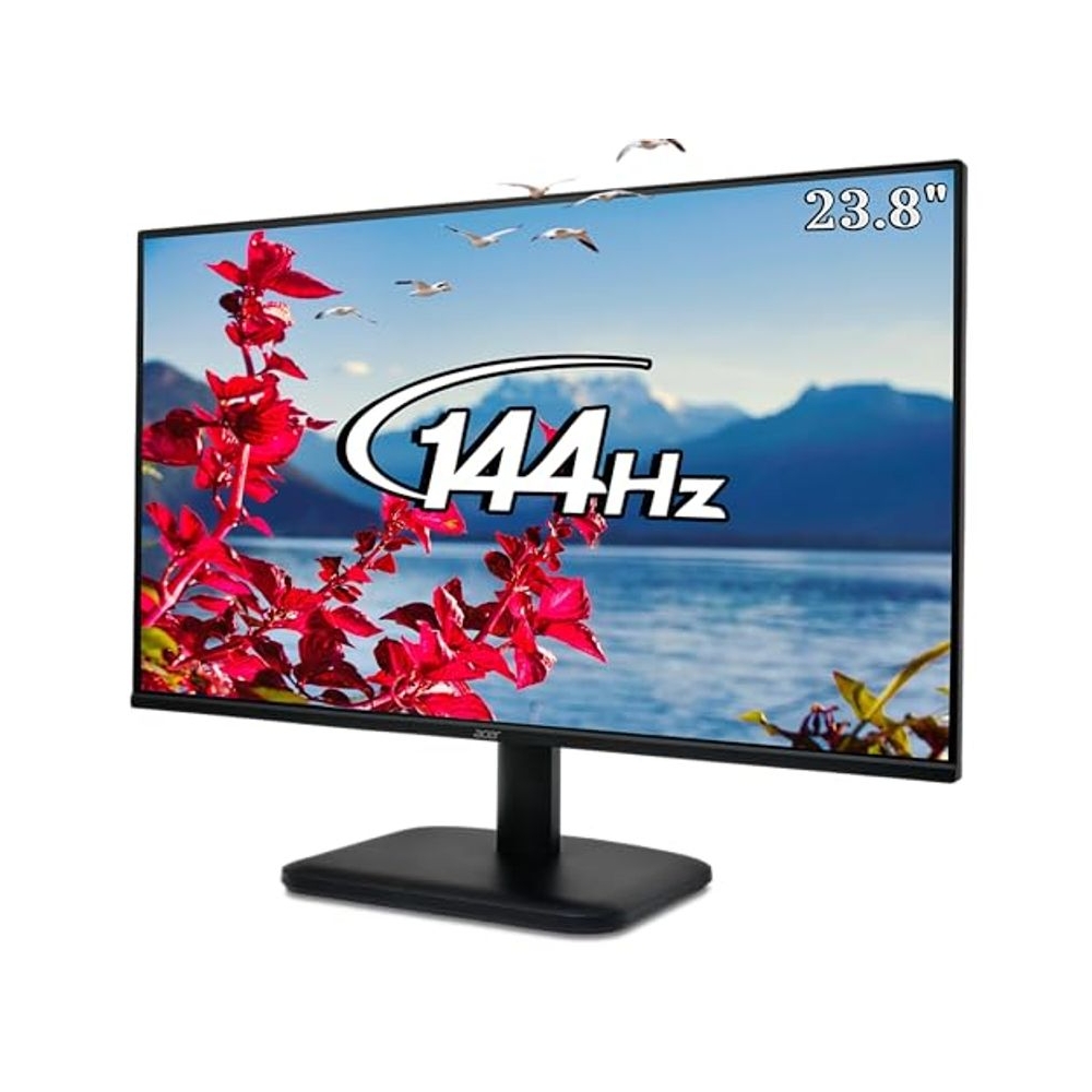 acer EK240Y P6 P6 23.8 Inch IPS Full HD Backlit LED Monitor I 144Hz Refresh Rate, 1MS VRB Response Time, AMD FreeSync I 1 x VGA 1 x HDMI with Inbox HDMI Cable I Zero Frame Design I Eye Care I Black
