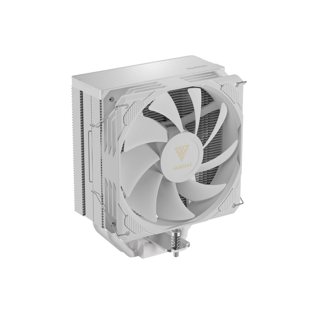 Gamdias Boreas E2410 WH CPU Cooler 120mm White Fan | Support AMD & Intel CPU Socket AM5, AM4 / LGA 1700, 1200, 1151, 1150/ PWM Case Fans/72.94CFM Air Flow/ 4 Heat Pipes