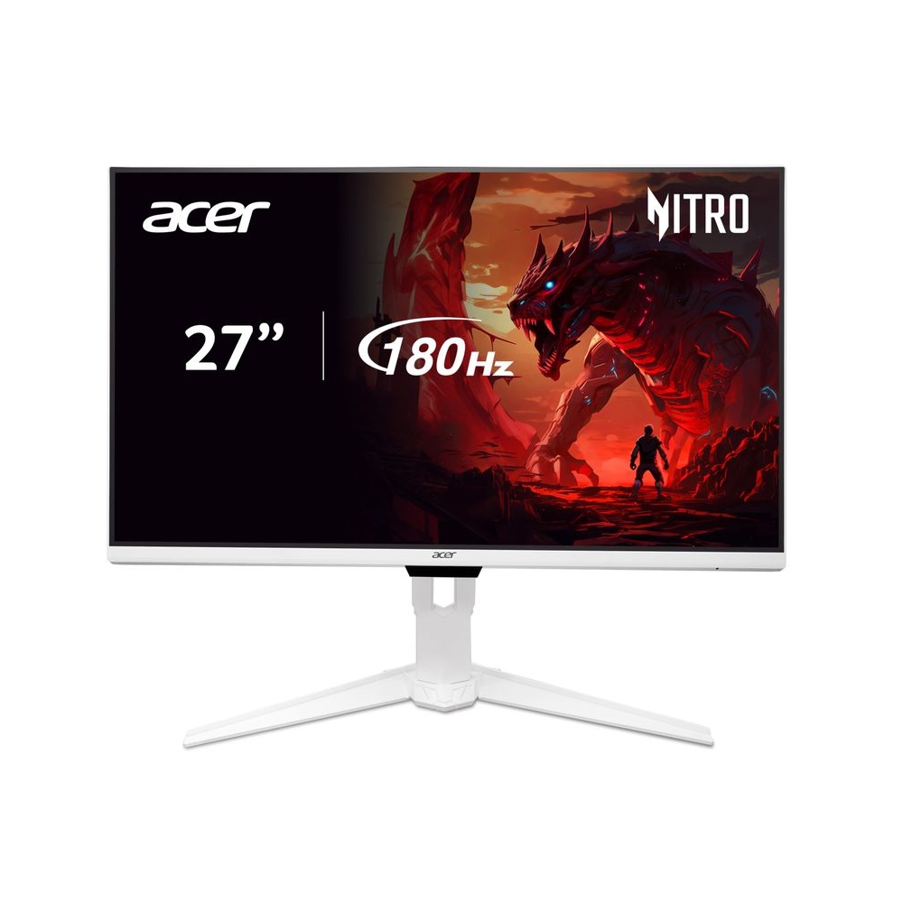 acer GA271U 27 Inch WQHD IPS Gaming Smart Monitor, 180Hz Refresh Rate, Android OS, Wi-Fi, Bluetooth, Miracast, IoT, Ext Webcam Support, Keyboard/Mouse Support, Ergostand, Remote Control, AMD FreeSync