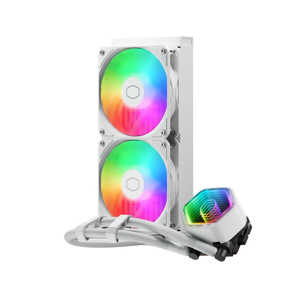 Cooler Master ML240 Core 2 ARGB CPU Liquid Cooler - White | Support Latest LGA1851, LGA1700, AM5, AM4 Socket | New Dual Chamber Pump | 360mm AIO | Performance Fans | Copper Base | New Mirror Design