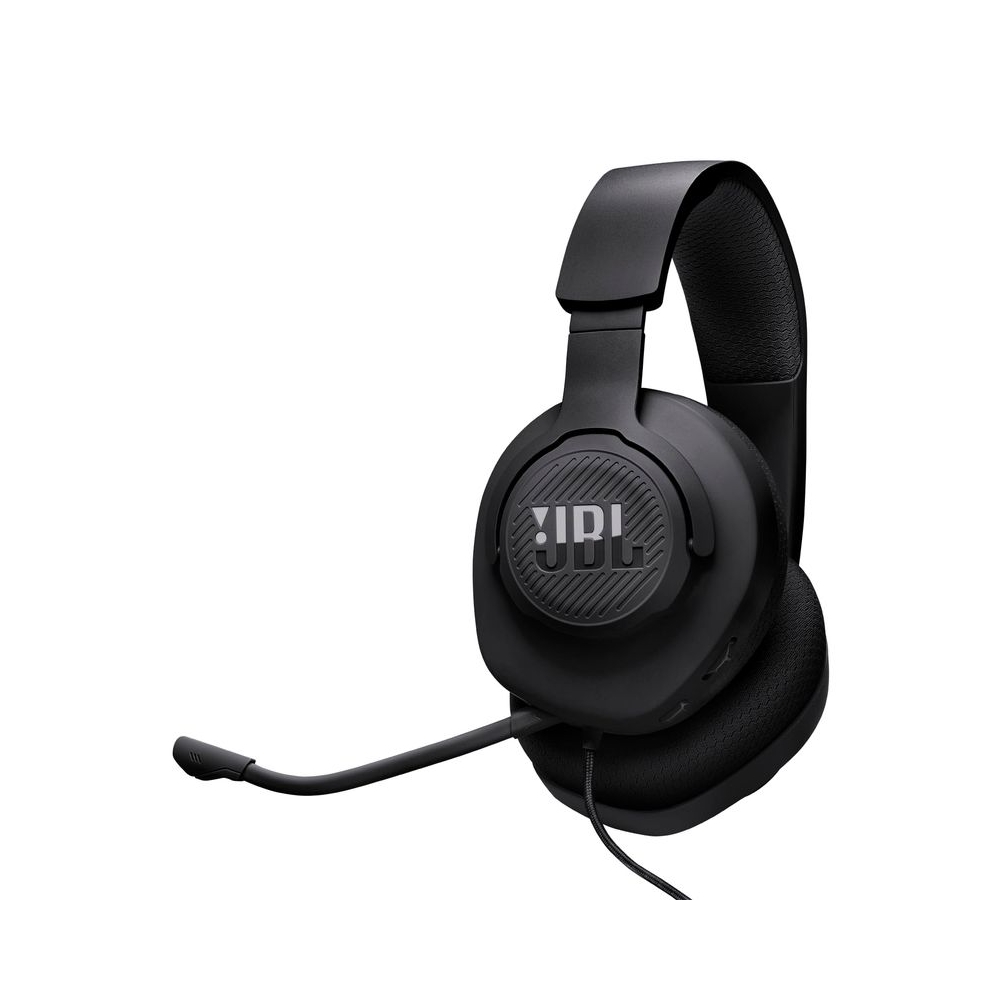 JBL Quantum 100M2 Wired Gaming Headphones, Supports Windows sonic spatial audio, 40mm Realistic Dynamic Drivers, Omnidirectional Detachable Mic, Breathable Memory Foam cushions, PC/Xbox/PS/3.5mm-Black