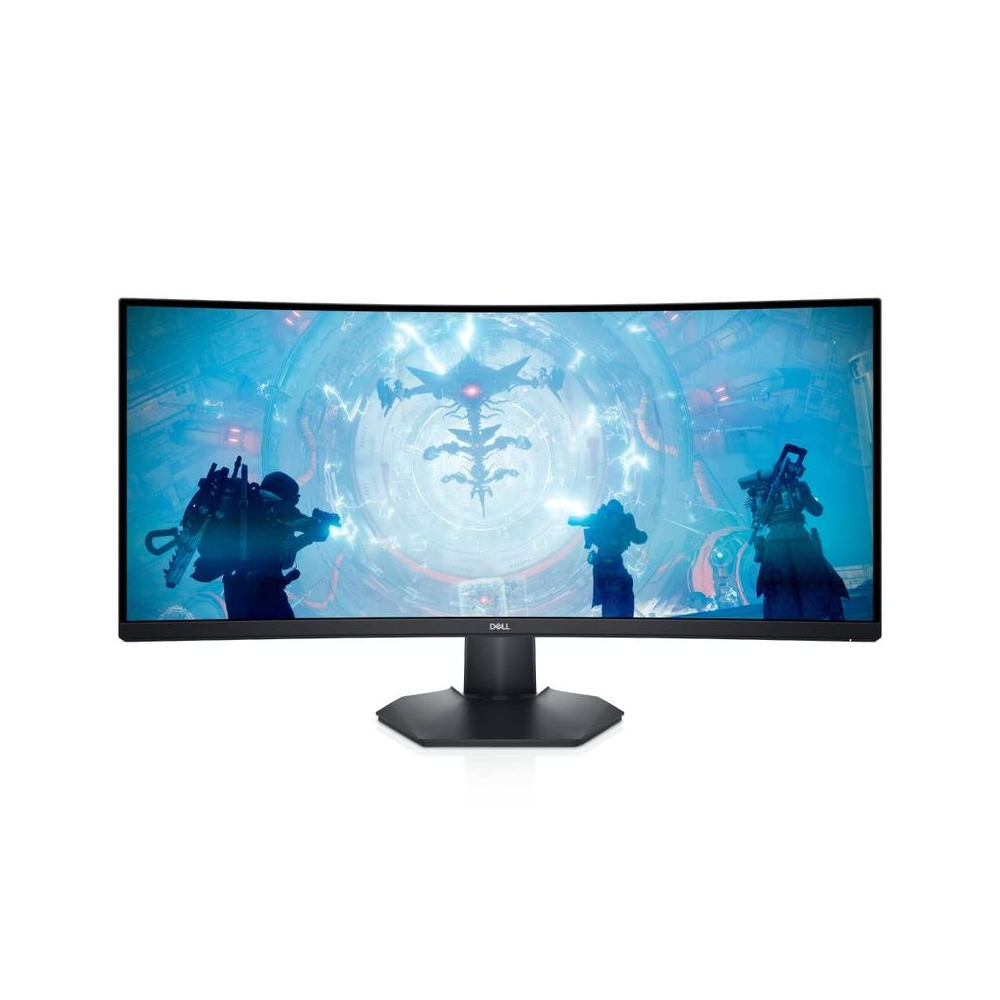 Dell-S3422DWG (86.36 cm) WQHD Monitor 3440 x 1440 @144Hz(DP) & 100Hz(HDMI), Brightness 400 cd/m², 99% sRGB, 90% DCI-P3, Arsenic-Free Glass, HDR 400 Compatible, Height & Tilt Adjustment,3 Year Warranty