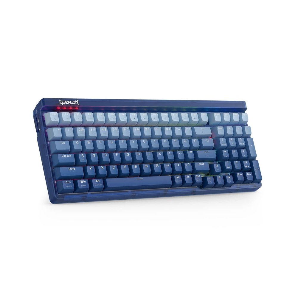 Redragon K656 PRO 3-Mode Wireless RGB Gaming Keyboard, 100 Keys Mechanical Keyboard w/Translucent Board, Hot-Swappable Socket, Sound Absorbing Foam & Custom Tactile Switch, Gradient BlueMade