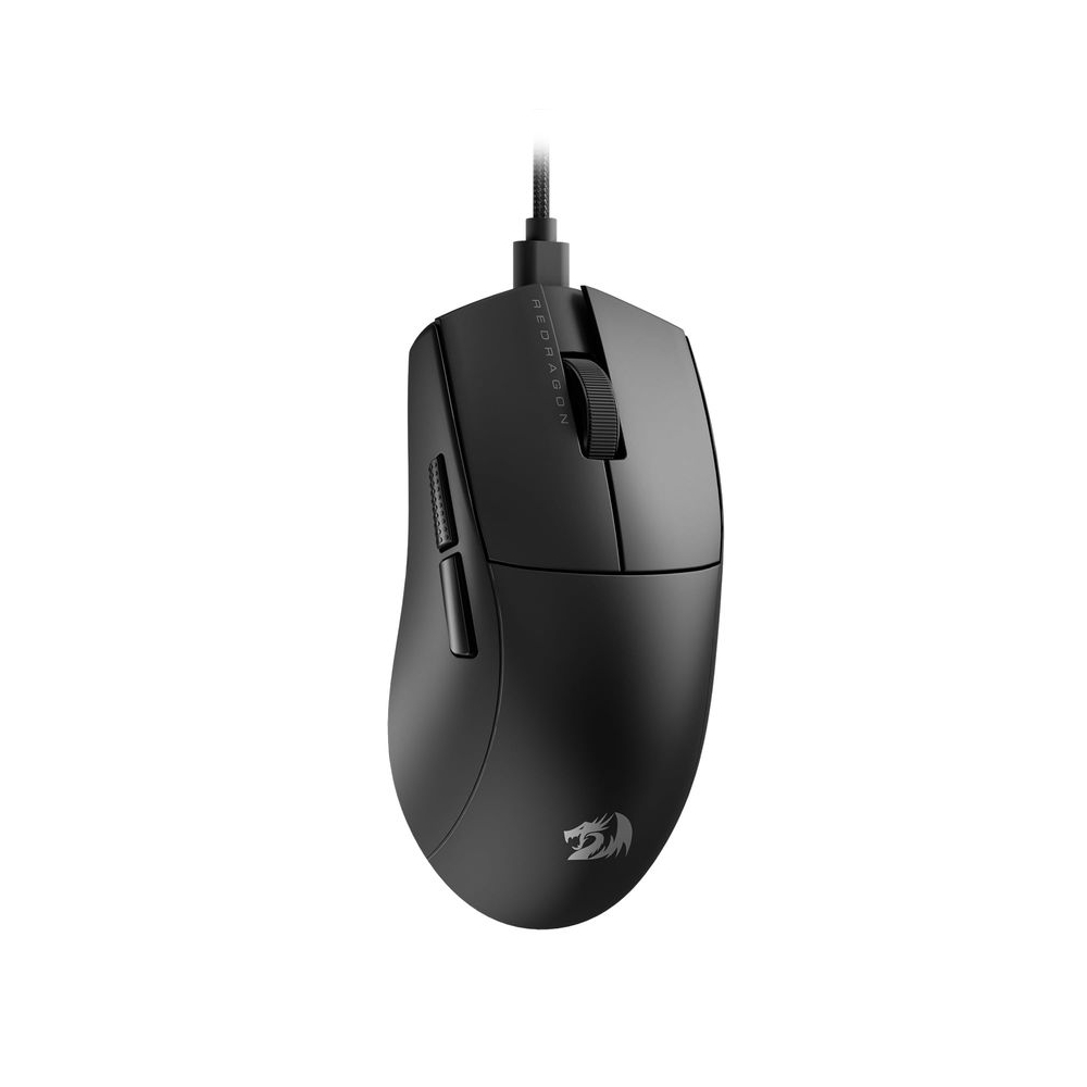 Redragon M724 Wired Gaming Mouse, 42G Ultra-Light 12,400 Max DPI Optical Gaming Mouse with 5 Programmable Buttons, Ergonomic Natural Grip Build, Software Supports DIY Keybinds & DPI, Black