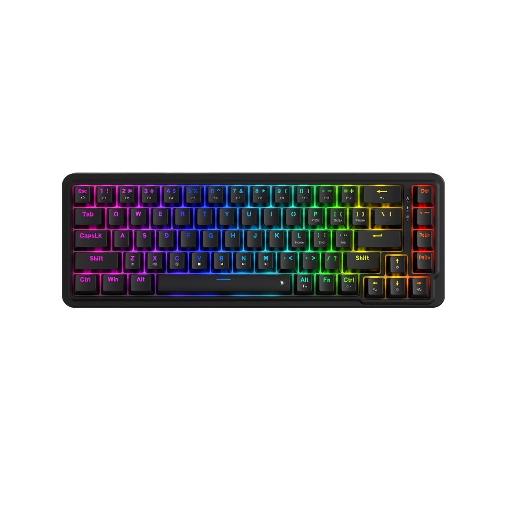 Redragon K709 65% Wired Gasket RGB Gaming Keyboard, 68 Keys Hot-Swap Compact Mechanical Keyboard w/Free-Mod Socket, 3-Layer Noise Dampening & Dedicated Arrow Keys, Quiet Custom Linear Switch
