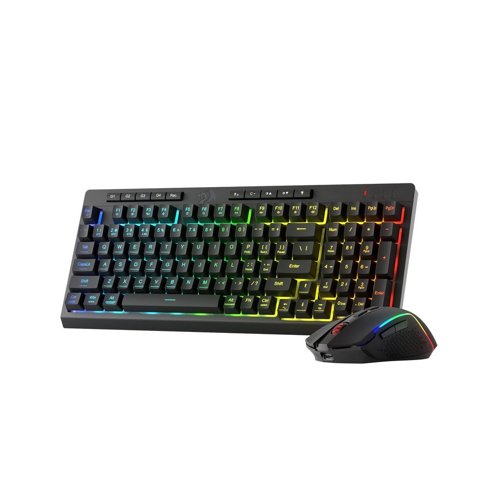 Redragon BS142 Wireless Gaming Keyboard and Mouse Combo - K515 PRO RGB Membrane Keyboard and M693 PRO Gaming Mouse in the Pack, 98 Keys