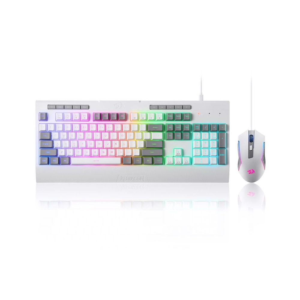 Redragon S151 Gaming Keyboard & Mouse Combo, 104 Keys K525 Wired RGB Membrane Keyboard and 10000 DPI Wired M616 Gaming Mouse Bundle