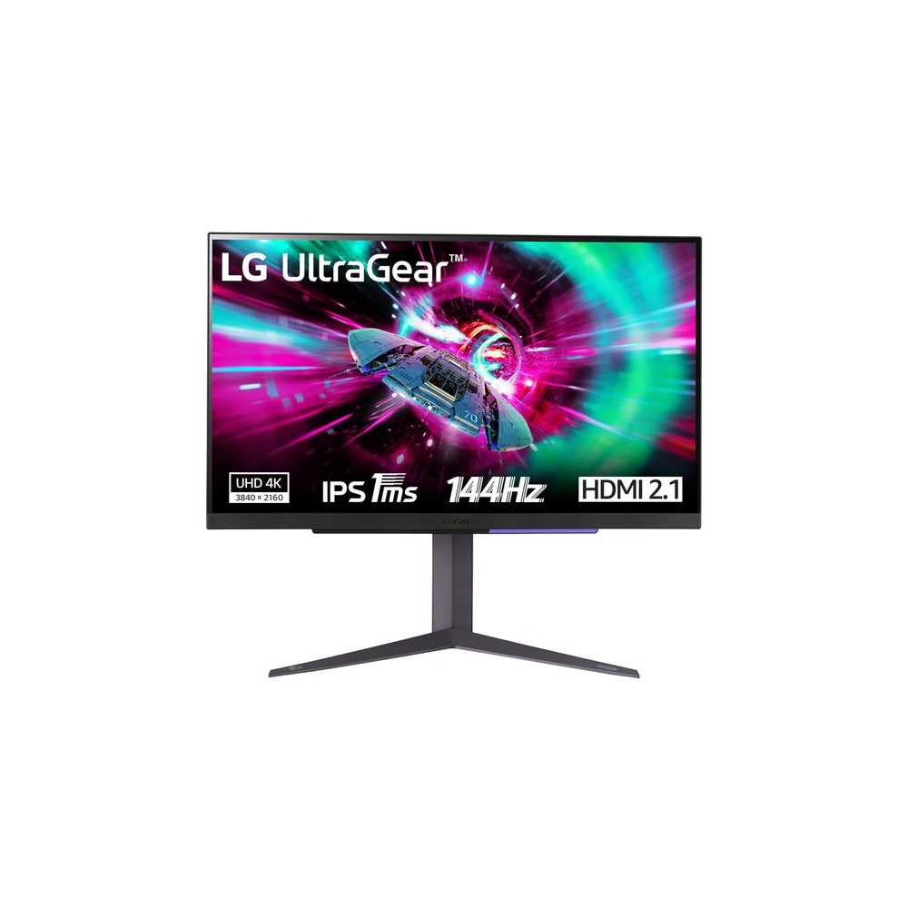 LG 27GR93U -27" Ultragear 4K UHD (3840x2160) IPS Gaming Monitor, 1ms, 144Hz, VESA DisplayHDR 400, DCI-P3 95% (Typ.), NVIDIA G-SYNC, AMD FreeSync Premium, HDMI, DP, HP Out, Tilt/Height/Pivot, Black