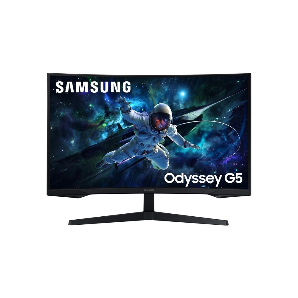 Samsung 32" (80cm) Odyssey G5 2K Curved Gaming Monitor|QHD 2560 X 1440|1000R Curved|165Hz|1ms(MPRT)|300nits|Ports-HDMI,DP,Headphone|DP Cable|HDR10|FreeSync|LS32CG550EWXXL|Black