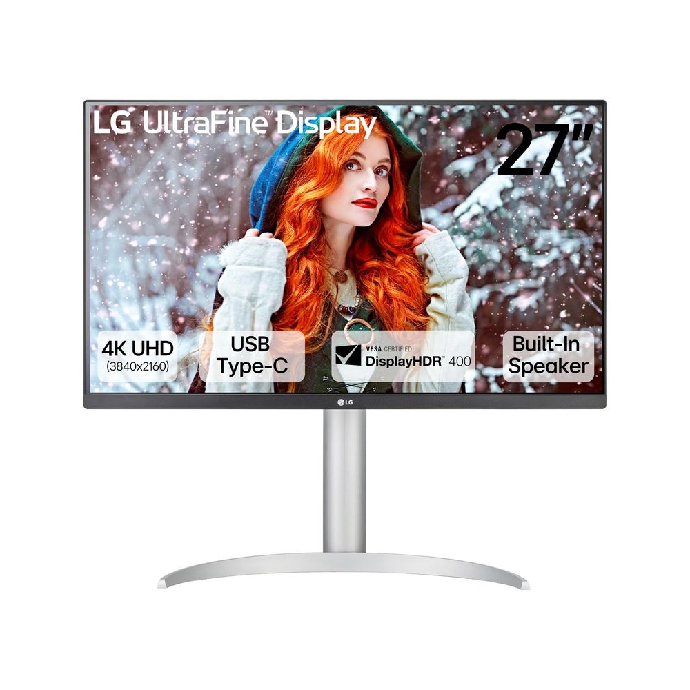 LG 27UP850K 68.58 cm (27 Inch) 4K UHD IPS Display (3840x2160), VESA DisplayHDR 400, 95% DCI-P3, USB Type-C,HDMI, Built in Speaker (5W x 2, 2.0ch) MaxxAudio, Integrated Mac Controls, HAS Stand - White