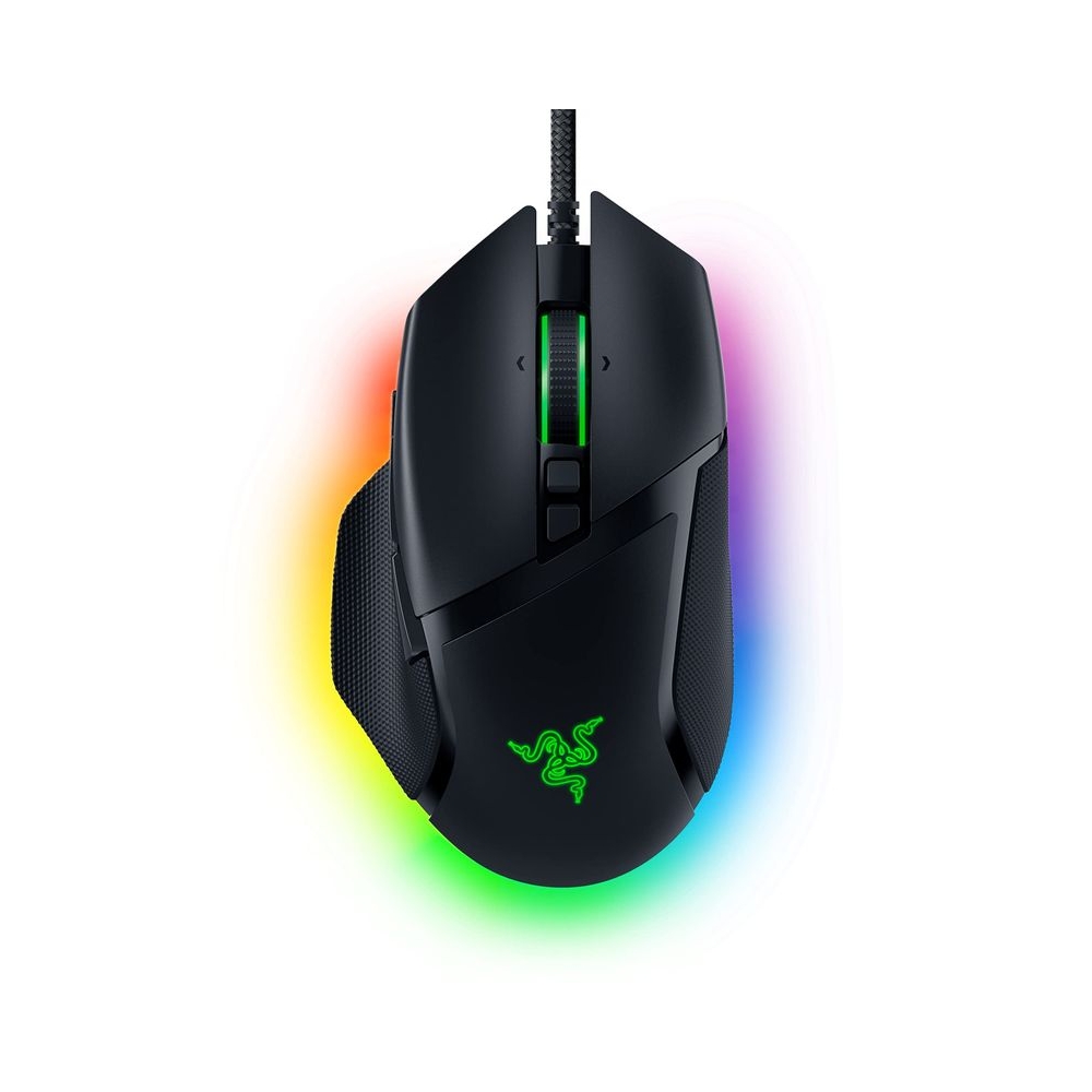 Razer Basilisk V3 Customizable Ergonomic Wired Gaming Mouse: Chroma RGB Lighting - 26K DPI Optical Sensor - 11 Programmable Buttons - Hyperscroll Tilt Wheel - Classic Black - RZ01-04000100-R3M6