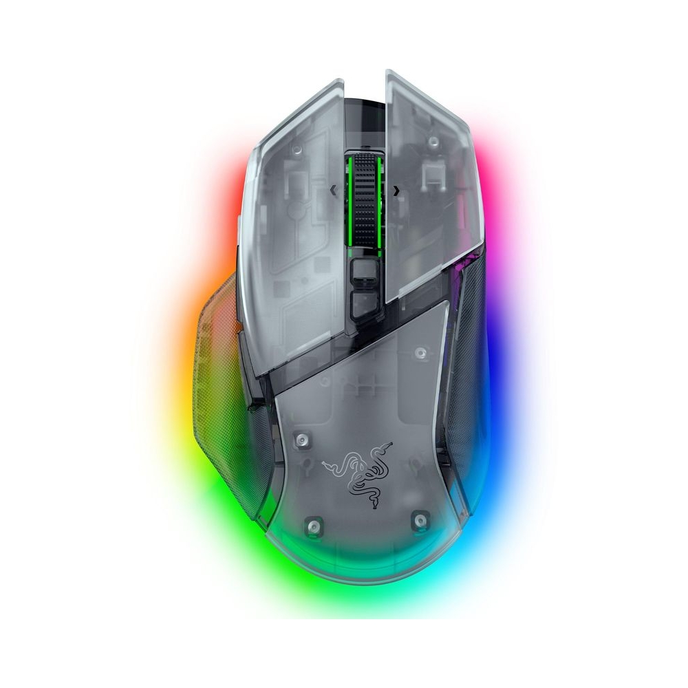 Razer Basilisk V3 Pro Wireless Gaming Mouse, 35K DPI Sensor, HyperScroll Tilt Wheel, Optical Switches, 13 Customizable Controls, RGB Lighting, Up to 140-Hour Battery Life, Phantom White