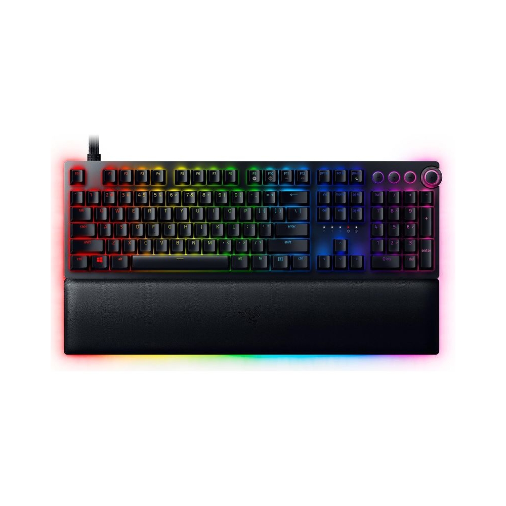 Razer Huntsman V2 Analog Gaming Keyboard Analog Optical Switches, Powered Chroma RGB Full Siz Black - RZ03-03610100-R3M1