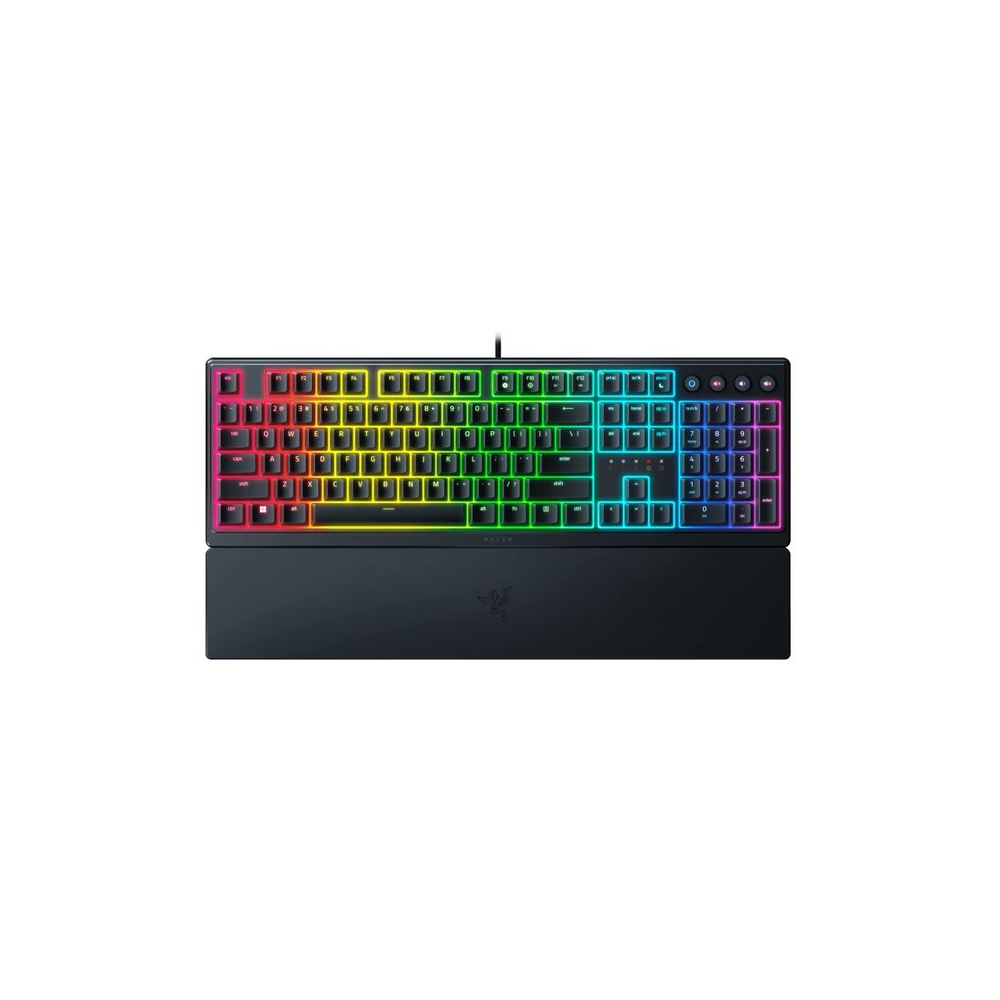 Razer Ornata V3 Gaming Keyboard: Low-Profile Keys - Mecha-Membrane Switches - 10-Zone RGB Lighting - Spill-Resistant - Magnetic Wrist Wrest - Classic Black - Rz03-04460100-R3M1, Wired