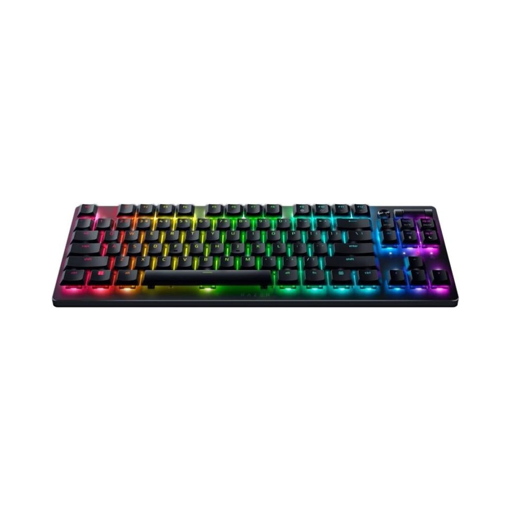Razer DeathStalker V2 Pro TKL Wireless Gaming Keyboard: Low-Profile Optical Switches - Clicky Purple - HyperSpeed Wireless & Bluetooth 5.0-50 Hr Battery - Ultra-Durable Coated Keycaps - Chroma RGB