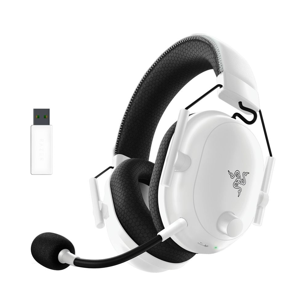 Razer BlackShark V2 Pro Wireless Gaming Headset 2023 Edition: 50MM Titanium Drivers - HyperClear Super Wideband Mic - Noise-isolating Earcups - 70 Hour Battery Life - White - RZ04-04530200-R3M1