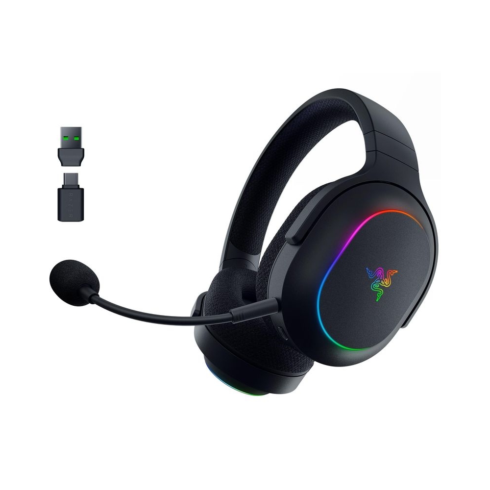 Razer Barracuda X Chroma - Wireless Multi-Platform Gaming Headset with 6 Zone Chroma RGB (SmartSwitch Hyperspeed & Bluetooth, 40mm Drivers, Detachable HyperClear Cardioid Mic) Black