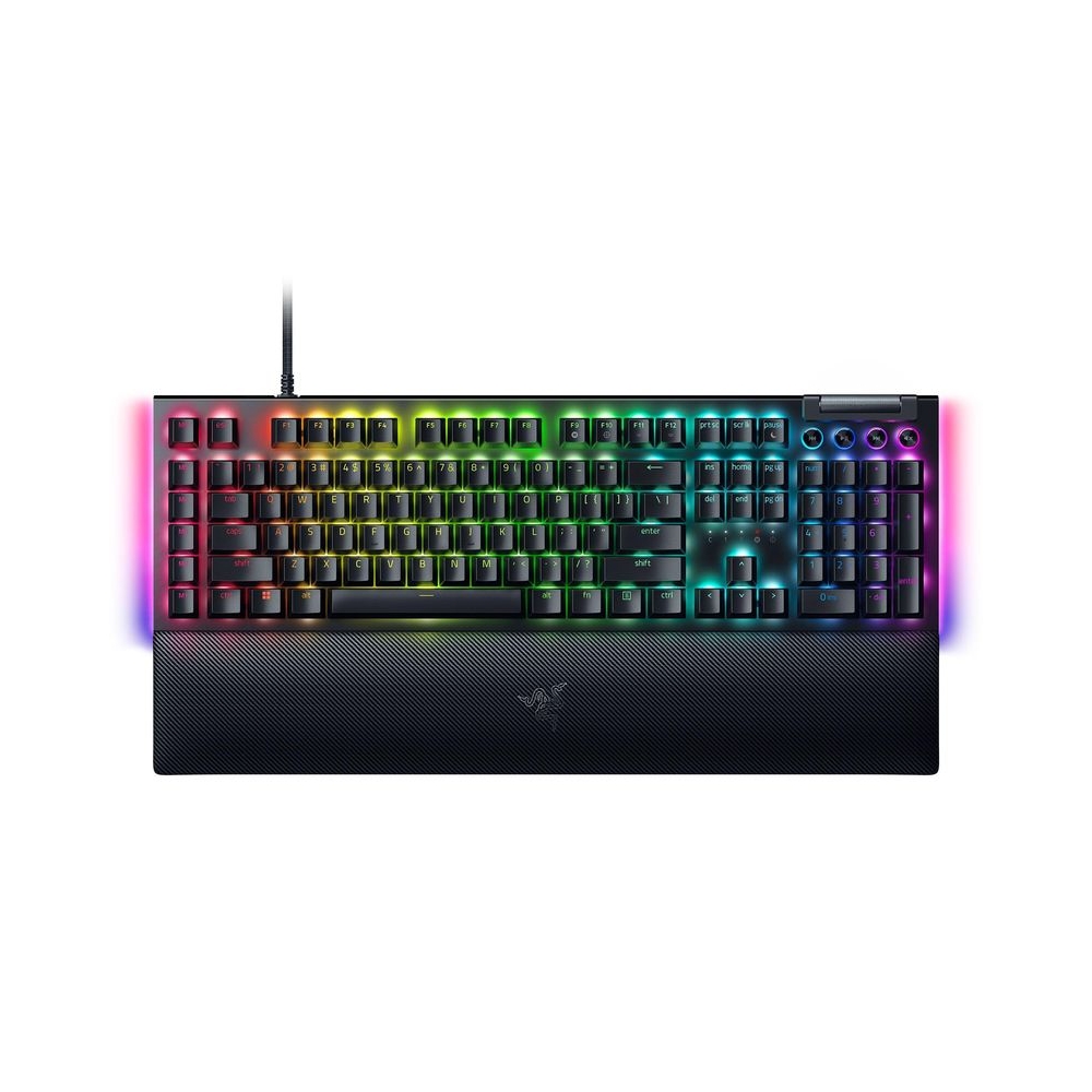 Razer BlackWidow V4 -Yellow Mechanical Switches I 6 Dedicated Macro Keys I 2-Side Underglow and Per-Key Lighting I Mechanical Gaming Keyboard Chroma RGB- Black - RZ03-04691800-R3M1