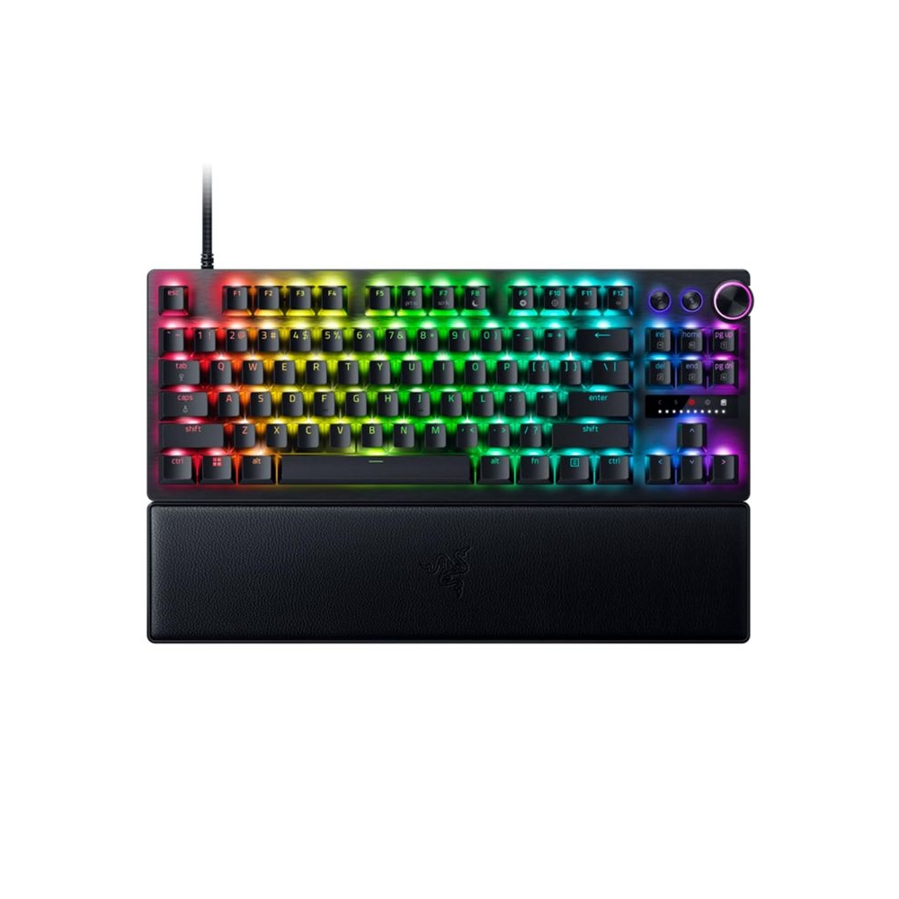 Razer Huntsman V3 Pro Tenkeyless USB Wired Gaming Keyboard |Gen-2 Analog Optical Switches | Rapid Trigger & Snap Tap | Adjustable Actuation| Doubleshot PBT | RGB Chroma TKL_ Black_ RZ03-04980100-R3M1