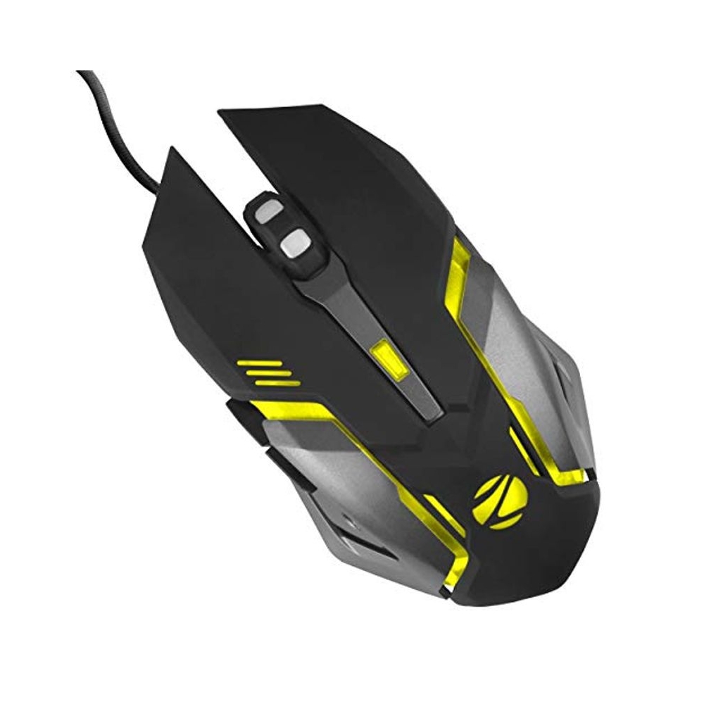 ZEBRONICS-Transformer-M with a High-Performance Gold-Plated USB Mouse: 6 Buttons, Multi-Color LED Lights,High-Resolution Sensor with max 3600 DPI, and DPI Switch(Black)