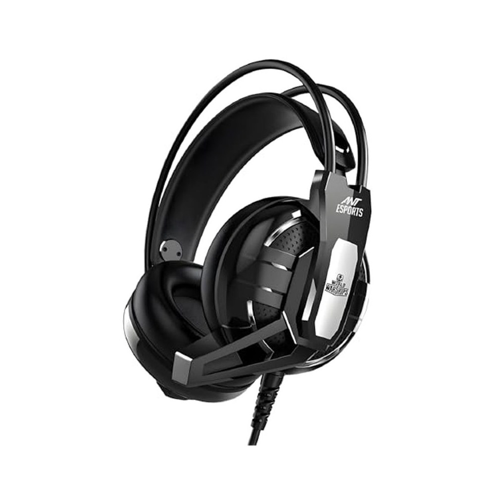Ant Esports H520W Lightweight Gaming Over Ear Wired Headphones with Mic| 3.5MM Jack |50 MM Drivers | Compatible with PC/ PS4 / Xbox One/Nintendo/Mobile (Black)