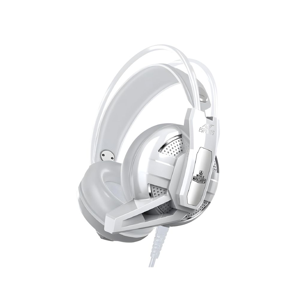 Ant Esports H520W Lightweight Gaming Over Ear Wired Headphones with Mic| 3.5MM Jack |50 MM Drivers | Compatible with PC/ PS4 / Xbox One/Nintendo/Mobile (White)